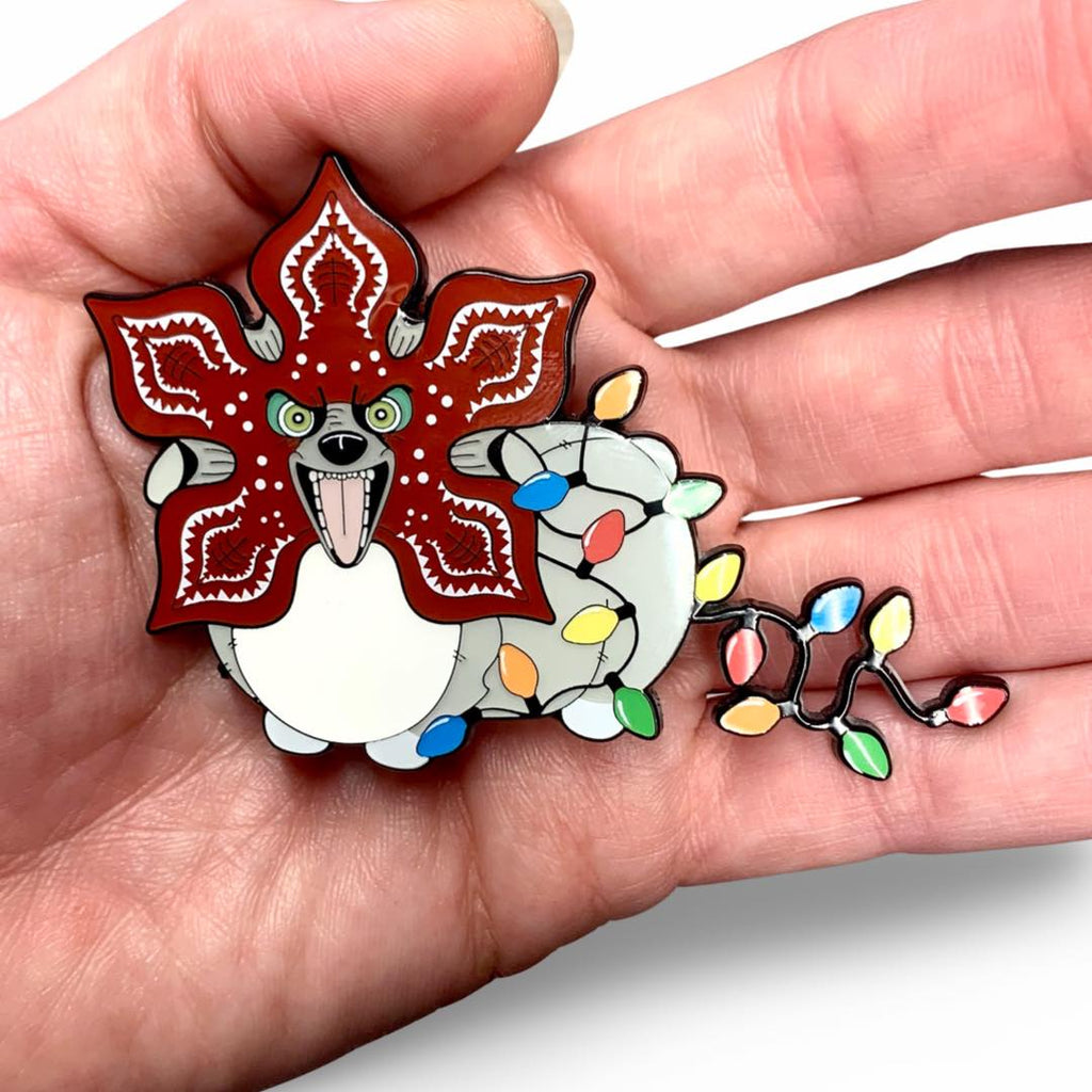 Democorgon Glow-in-the-Dark Soft Enamel Pin - Momo Patch