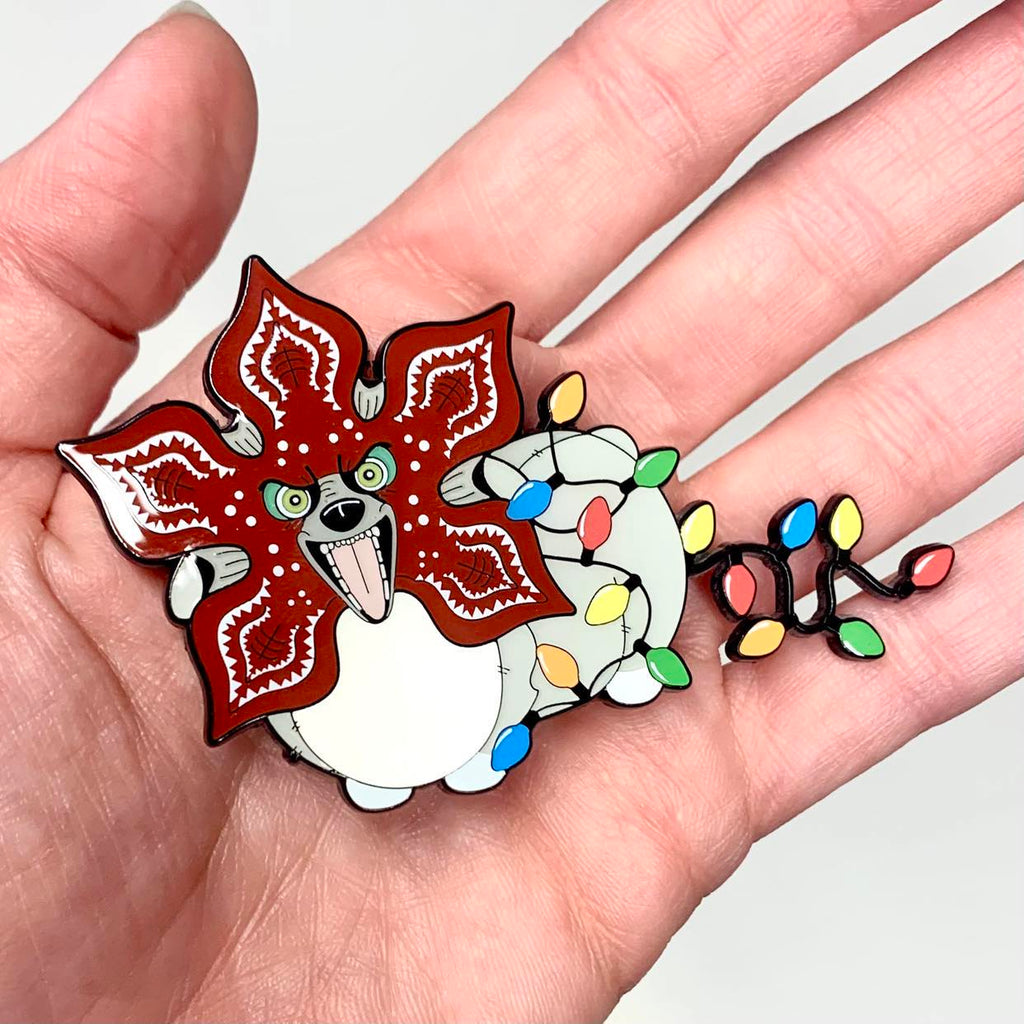 Democorgon Glow-in-the-Dark Soft Enamel Pin - Momo Patch