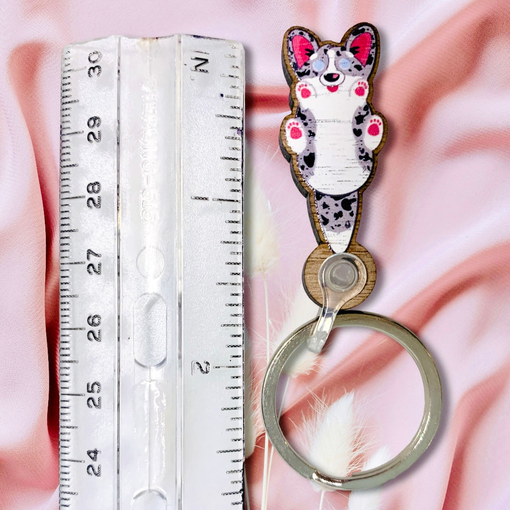 Caught By the Tail Wooden Cardigan Corgi Charms - Momo Patch