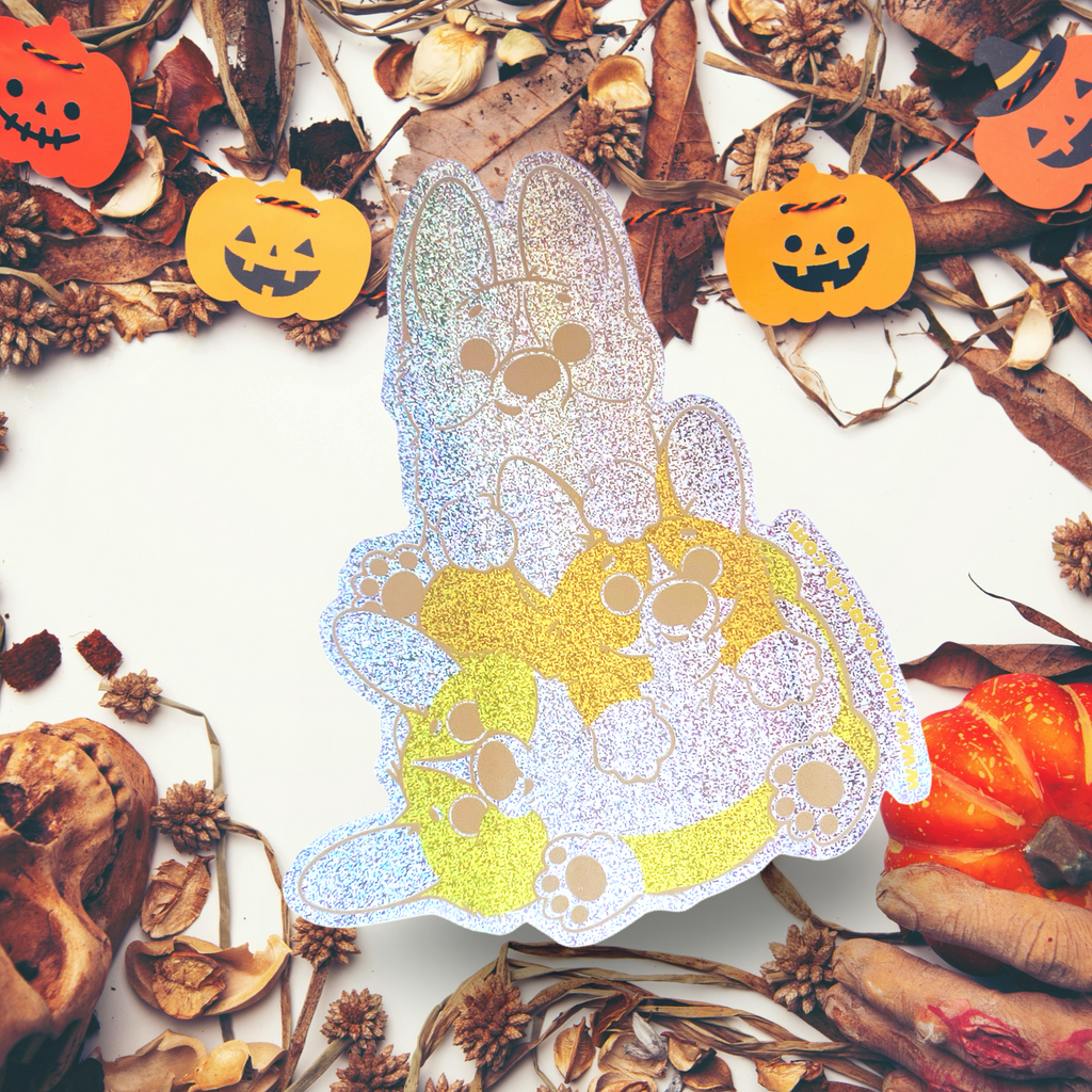 Candy Corgs Candy Corn Halloween Pixie Dust Vinyl Stickers - Momo Patch