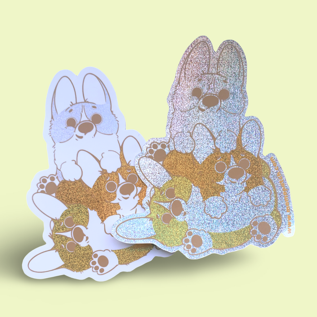 Candy Corgs Candy Corn Halloween Pixie Dust Vinyl Stickers - Momo Patch