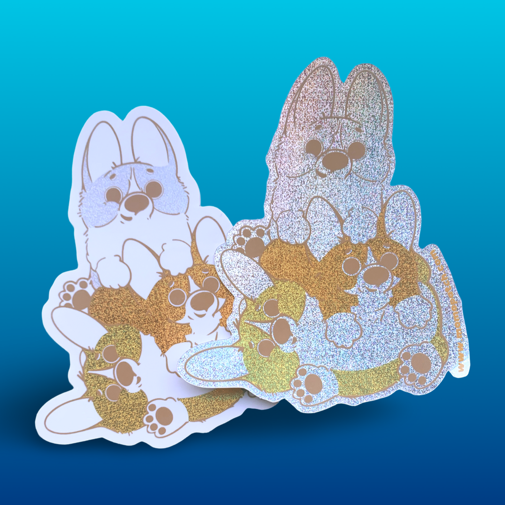 Candy Corgs Candy Corn Halloween Pixie Dust Vinyl Stickers - Momo Patch