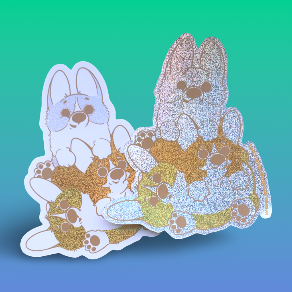 Candy Corgs Candy Corn Halloween Pixie Dust Vinyl Stickers - Momo Patch