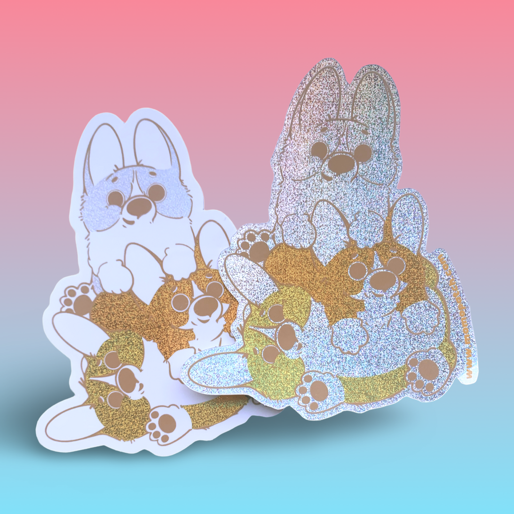 Candy Corgs Candy Corn Halloween Pixie Dust Vinyl Stickers - Momo Patch