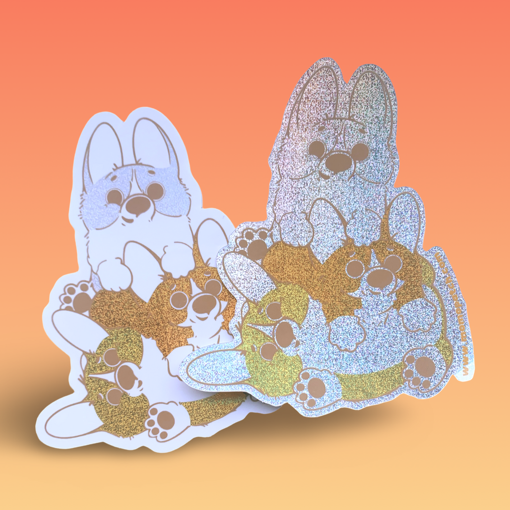 Candy Corgs Candy Corn Halloween Pixie Dust Vinyl Stickers - Momo Patch