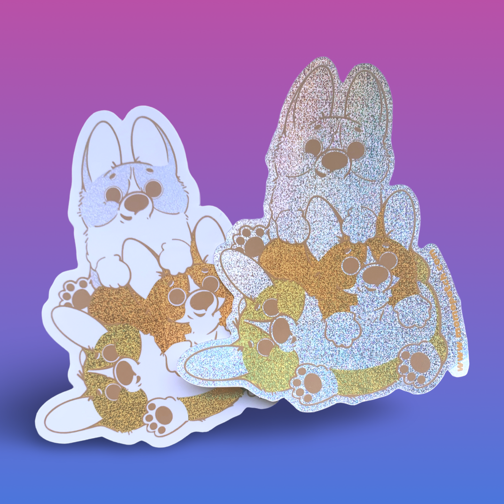 Candy Corgs Candy Corn Halloween Pixie Dust Vinyl Stickers - Momo Patch