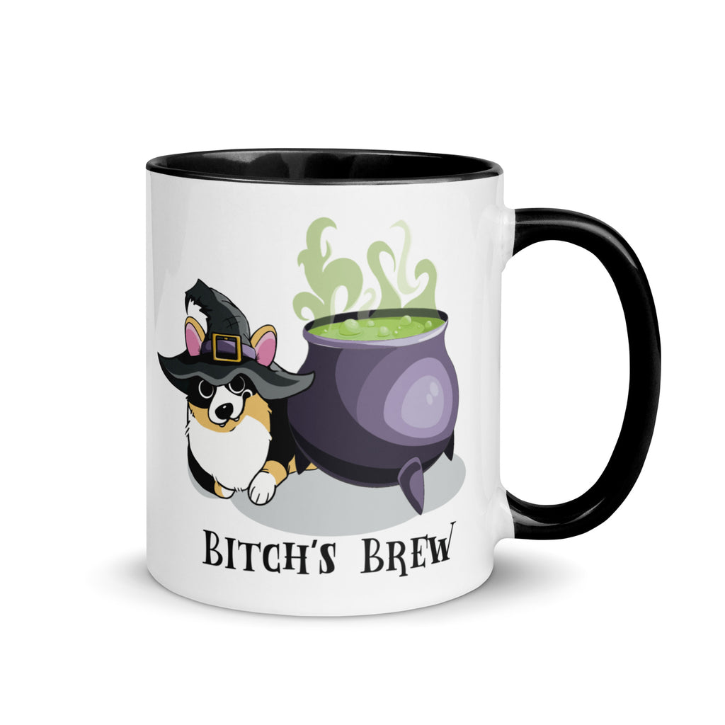 MADE-TO-ORDER 'Witch's or Bitch's Brew' Corgi Mug | 11oz or 15oz | FREE SHIPPING! - Momo Patch