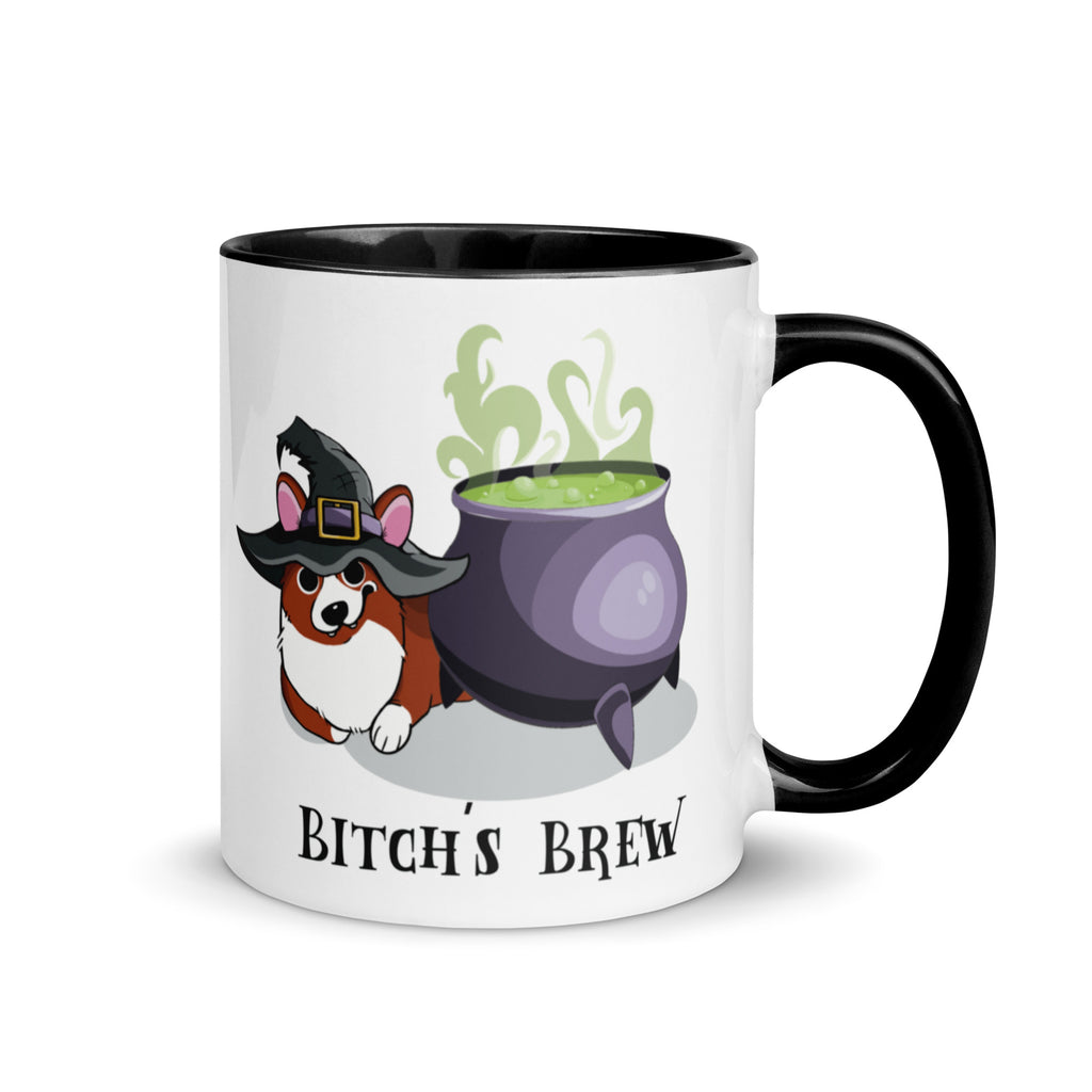 MADE-TO-ORDER 'Witch's or Bitch's Brew' Corgi Mug | 11oz or 15oz | FREE SHIPPING! - Momo Patch