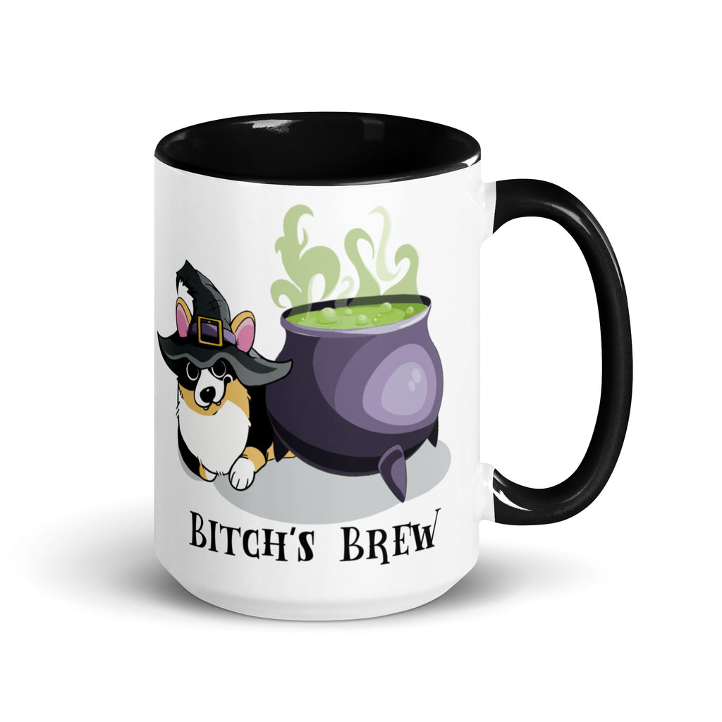 MADE-TO-ORDER 'Witch's or Bitch's Brew' Corgi Mug | 11oz or 15oz | FREE SHIPPING! - Momo Patch