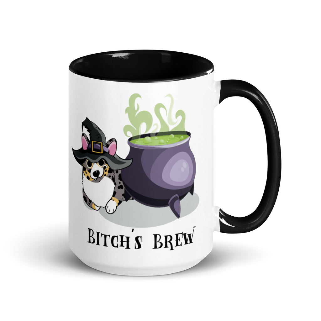 MADE-TO-ORDER 'Witch's or Bitch's Brew' Corgi Mug | 11oz or 15oz | FREE SHIPPING! - Momo Patch
