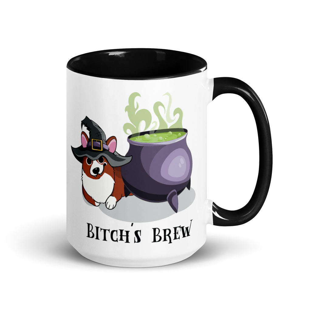 MADE-TO-ORDER 'Witch's or Bitch's Brew' Corgi Mug | 11oz or 15oz | FREE SHIPPING! - Momo Patch