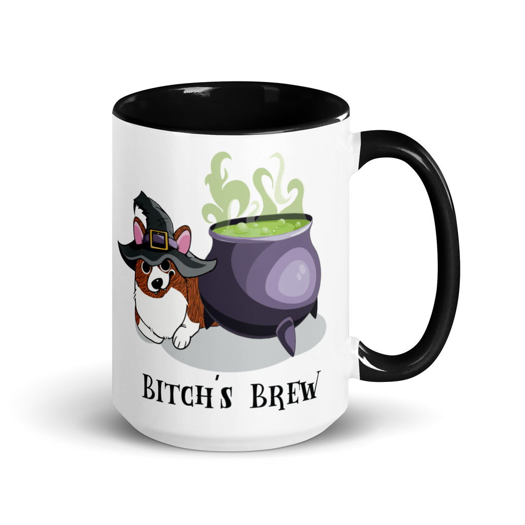 MADE-TO-ORDER 'Witch's or Bitch's Brew' Corgi Mug | 11oz or 15oz | FREE SHIPPING! - Momo Patch