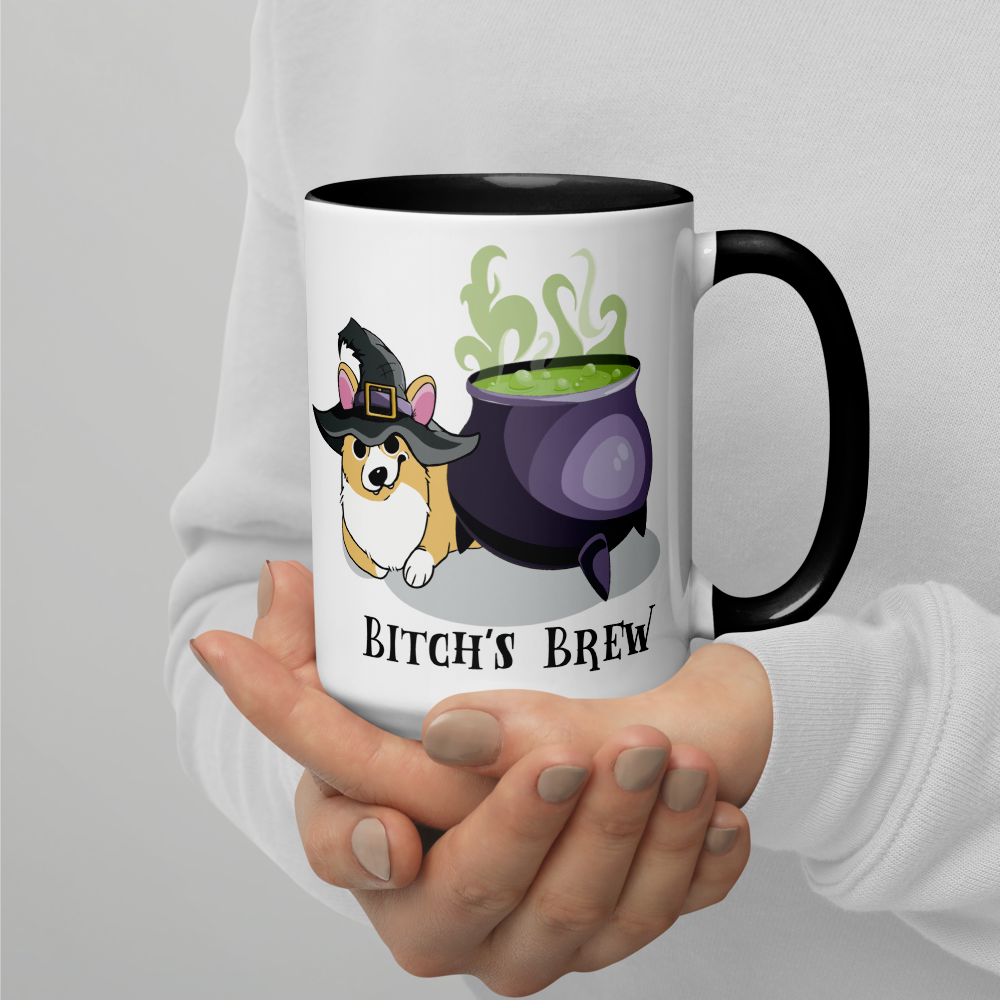 MADE-TO-ORDER 'Witch's or Bitch's Brew' Corgi Mug | 11oz or 15oz | FREE SHIPPING! - Momo Patch