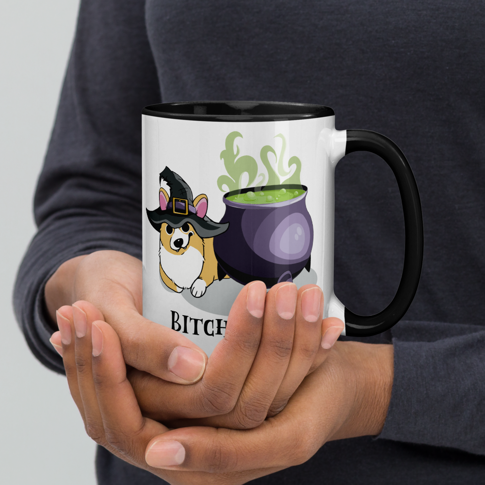 MADE-TO-ORDER 'Witch's or Bitch's Brew' Corgi Mug | 11oz or 15oz | FREE SHIPPING! - Momo Patch