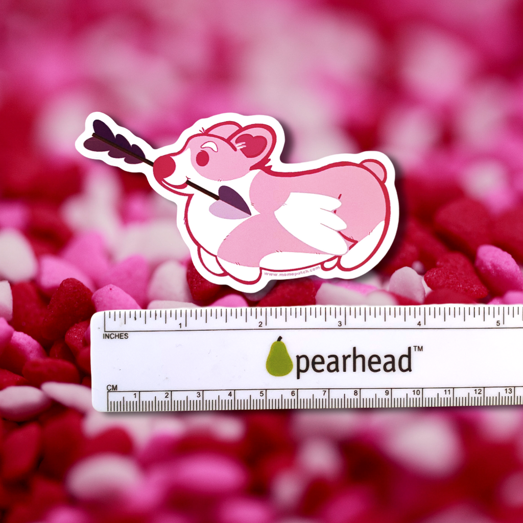 Corgentine Valentine Corgi Vinyl Sticker Set 3 Pack Cupid Corgi Corpid 4 Inches Long - Momo Patch