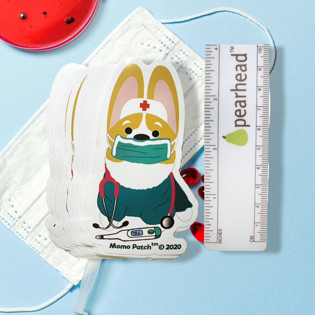 Essential Corgi Nurse Hero Vinyl Sticker - Momo Patch