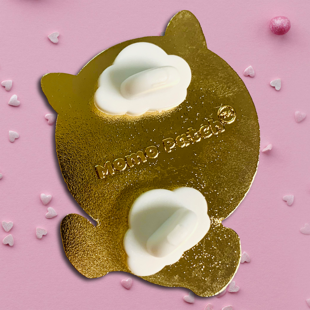 Donut Pembroke Welsh Corgi Glitter Enamel Pin w/ Chocolate or Strawberry Icing and Sprinkles / Fawn / Tri Color - Momo Patch
