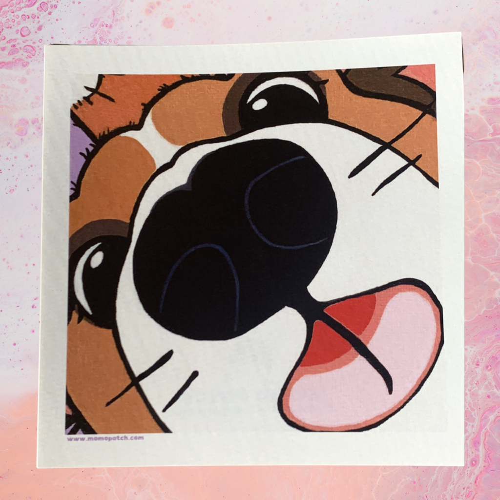 Prints of Original Acrylic Paintings on Canvas Cardigan Corgi 'Happy' and 'BOOP!' 5" x 5" - Momo Patch