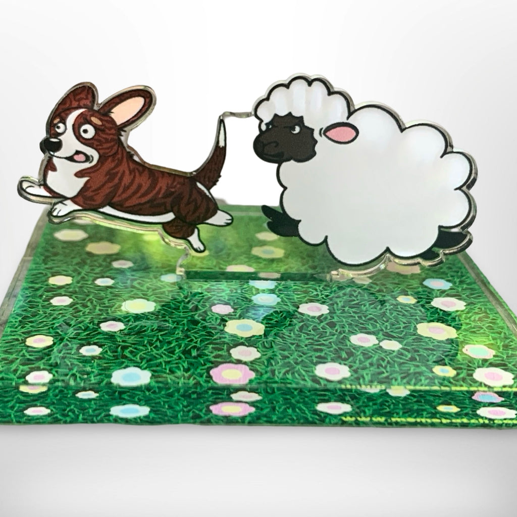 Sheep Corgi Herder Acrylic Standee - Momo Patch