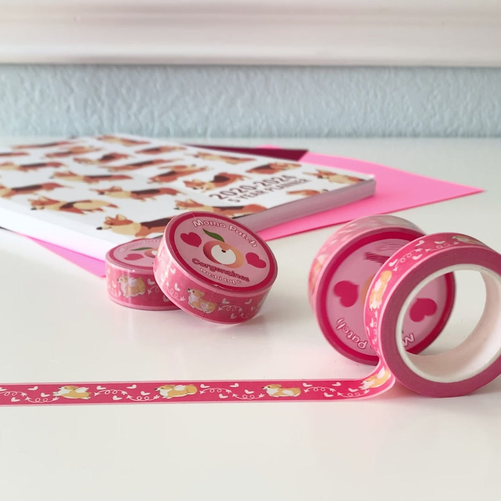 Happy Corgentine's Valentine Corgi Washi - Momo Patch