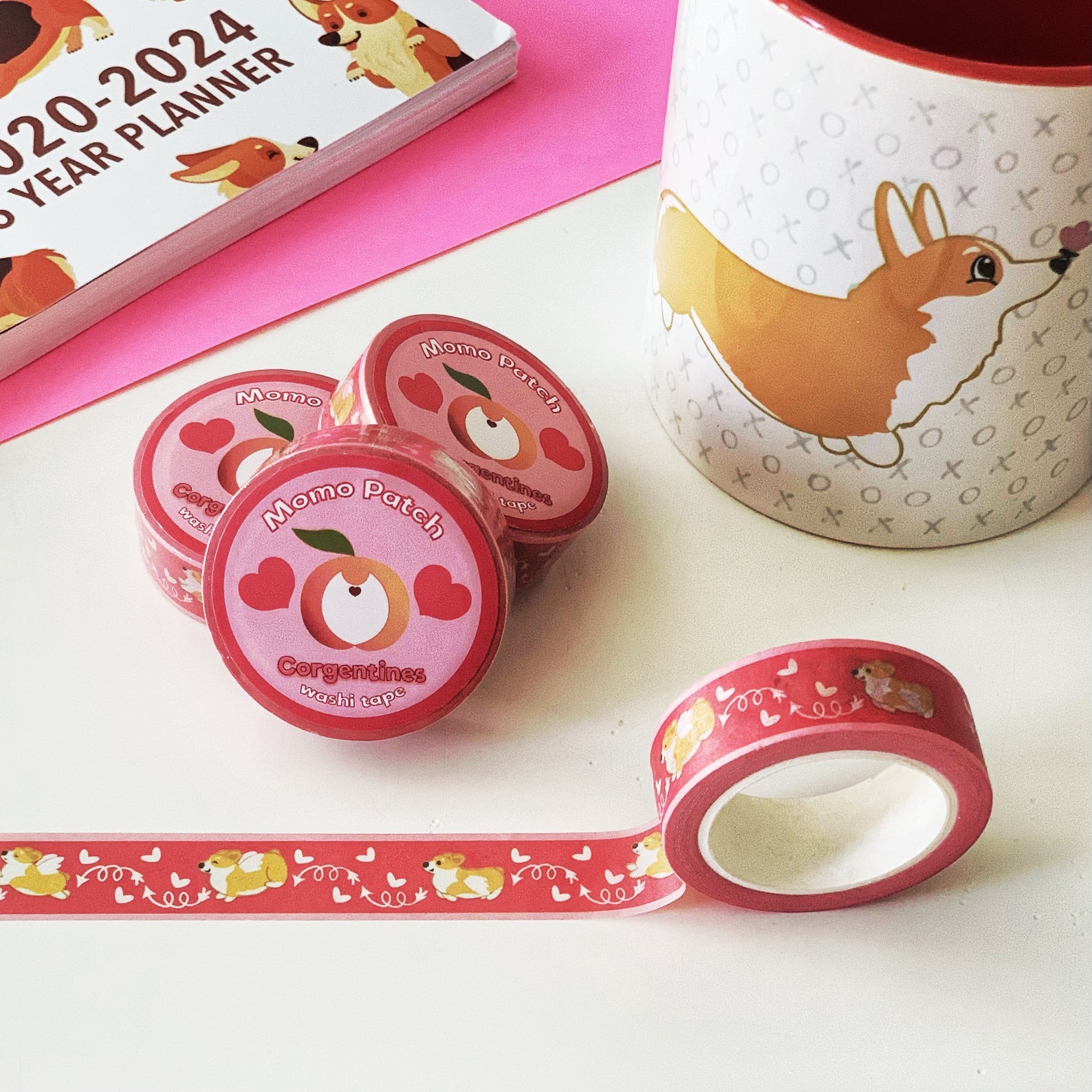 Happy Corgentine's Valentine Corgi Washi – Momo Patch