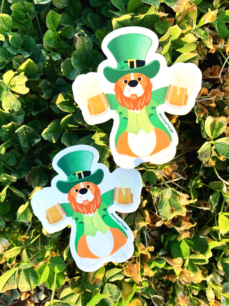 St. Pawtrick's Day Mr. O'Corgi Vinyl Die Cut Sticker - Momo Patch