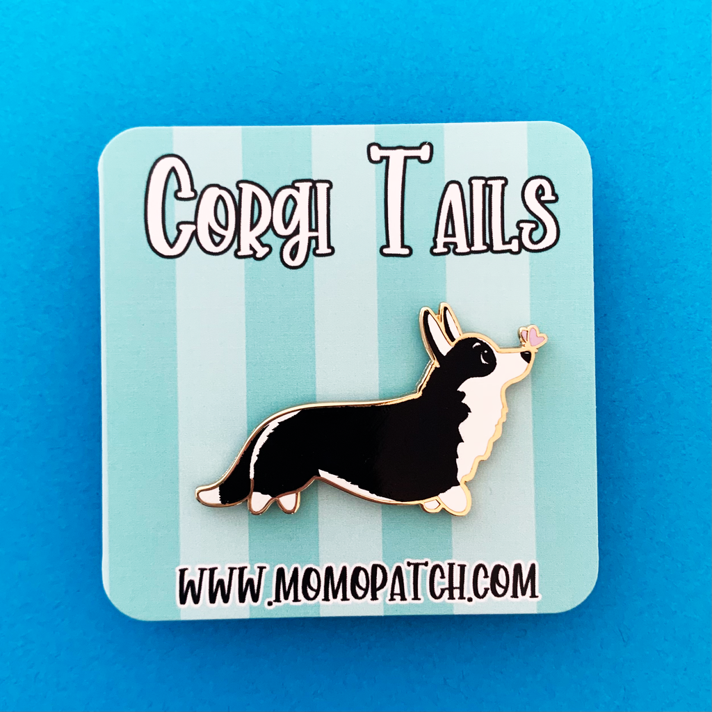 Corgi Tails Series 1 Hard Enamel Pins - Momo Patch