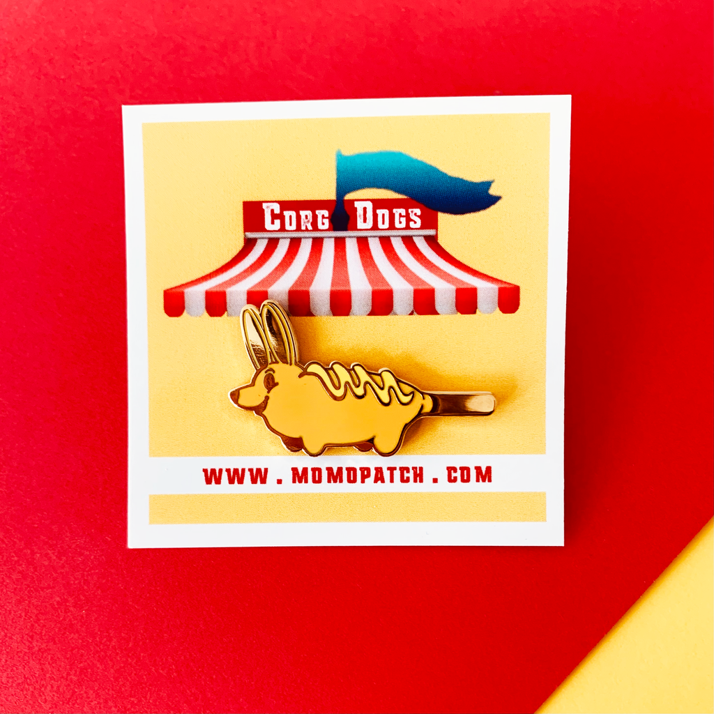 CorgDog Hard Enamel Pin - Momo Patch