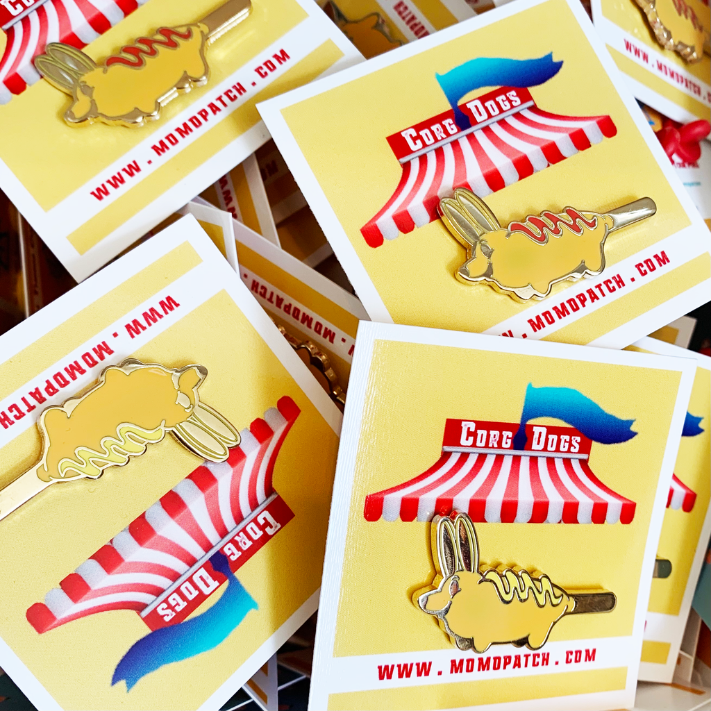 CorgDog Hard Enamel Pin - Momo Patch