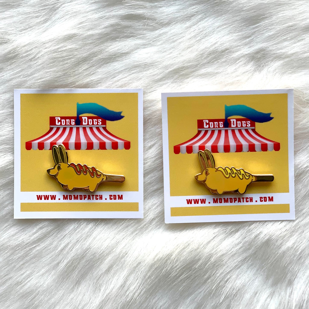 CorgDog Hard Enamel Pin - Momo Patch
