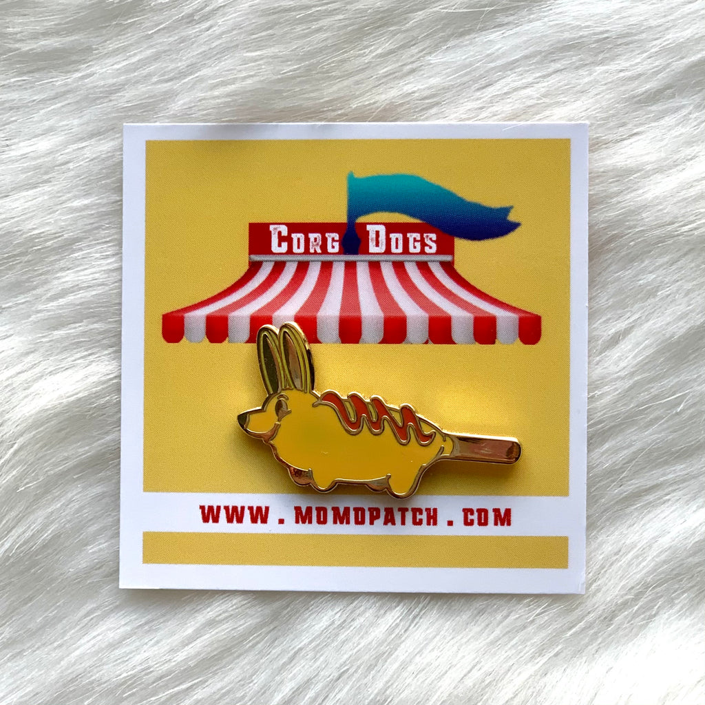 CorgDog Hard Enamel Pin - Momo Patch