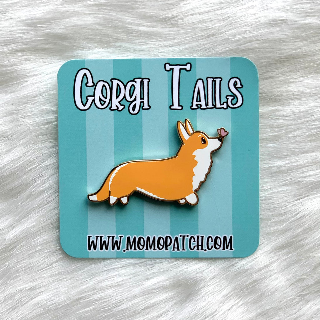 Corgi Tails Series 1 Hard Enamel Pins - Momo Patch