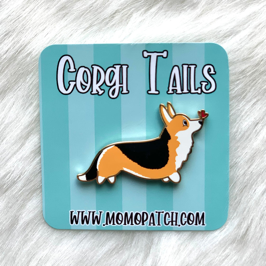 Corgi Tails Series 1 Hard Enamel Pins - Momo Patch