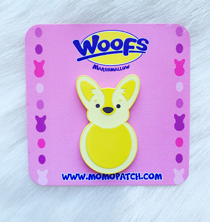 Woofs Corgi Marshmallow Easter Soft Enamel Pins - Momo Patch