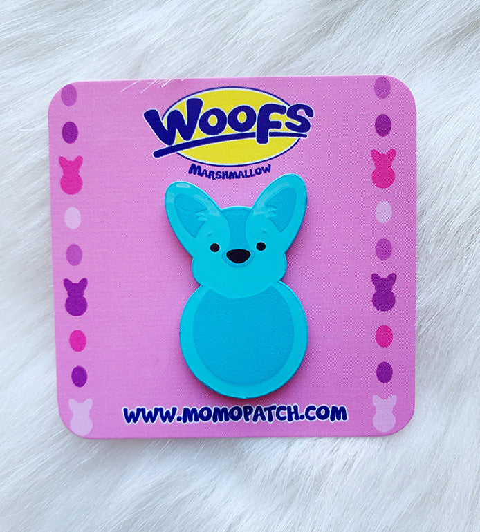 Woofs Corgi Marshmallow Easter Soft Enamel Pins - Momo Patch