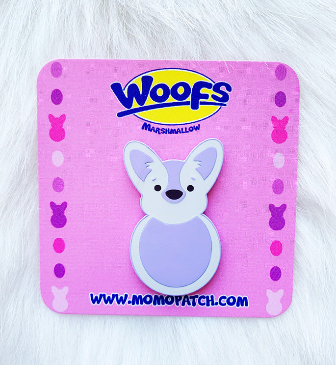 Woofs Corgi Marshmallow Easter Soft Enamel Pins - Momo Patch