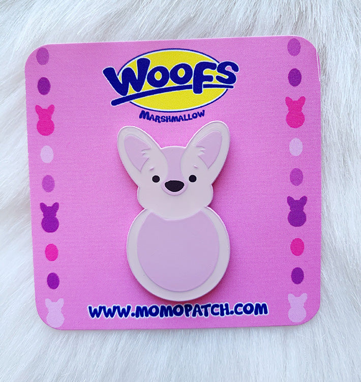 Woofs Corgi Marshmallow Easter Soft Enamel Pins - Momo Patch