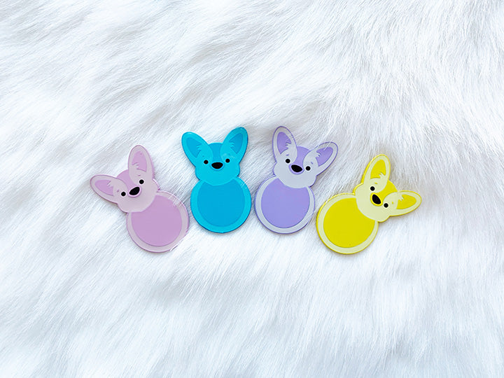 Woofs Corgi Marshmallow Easter Soft Enamel Pins - Momo Patch