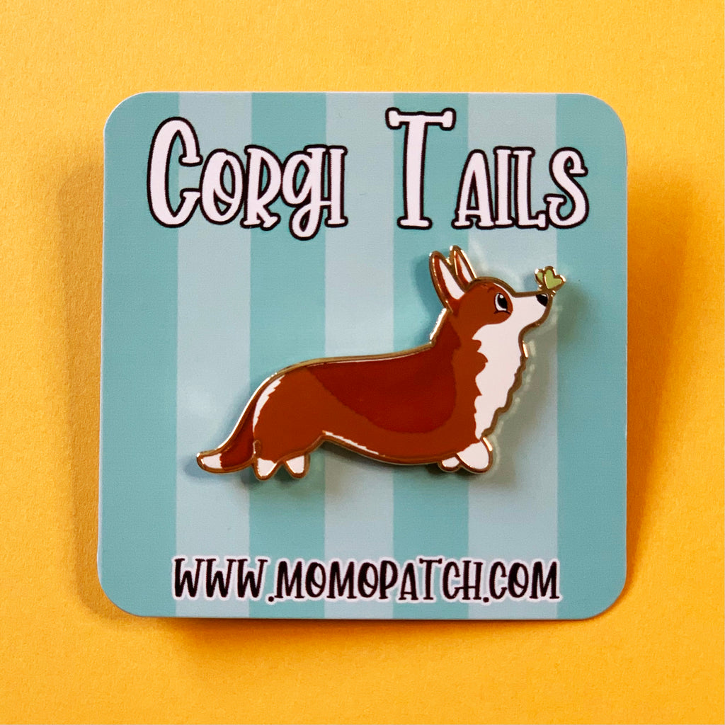 Corgi Tails Series 2 Hard Enamel Pins - Momo Patch