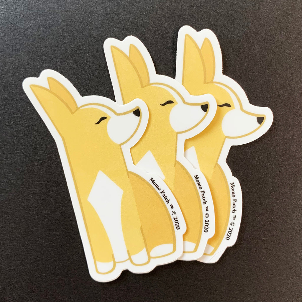 Posh Corgi Vinyl Stickers - Momo Patch
