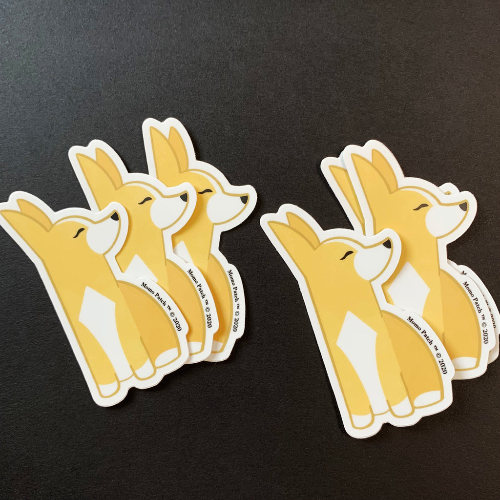 Posh Corgi Vinyl Stickers - Momo Patch