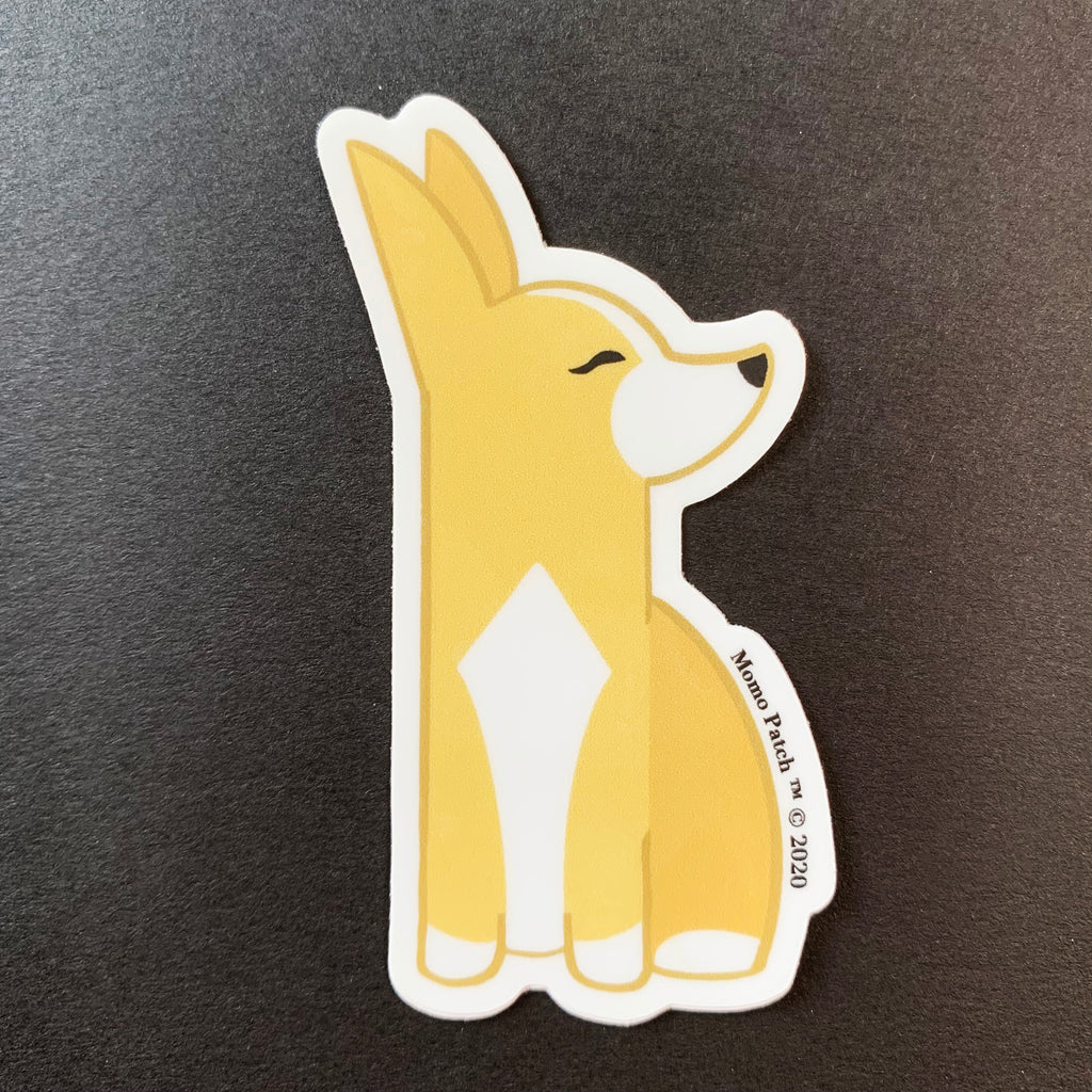 Posh Corgi Vinyl Stickers - Momo Patch