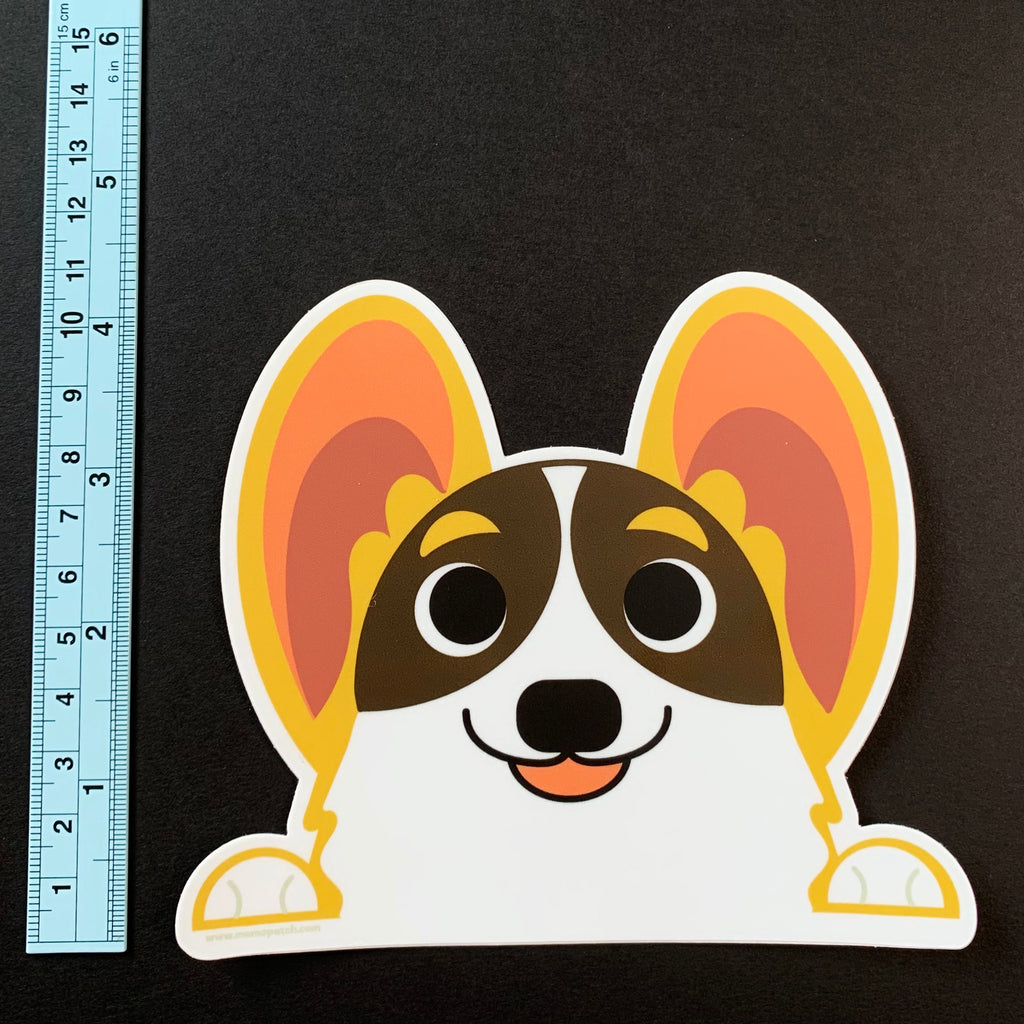 Hello! Corgi Vinyl Car Decals - Momo Patch