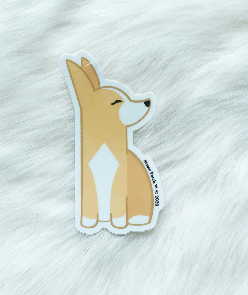 Posh Corgi Vinyl Stickers - Momo Patch
