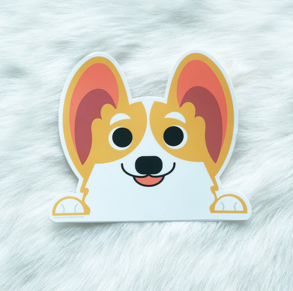 Hello! Corgi Vinyl Car Decals - Momo Patch