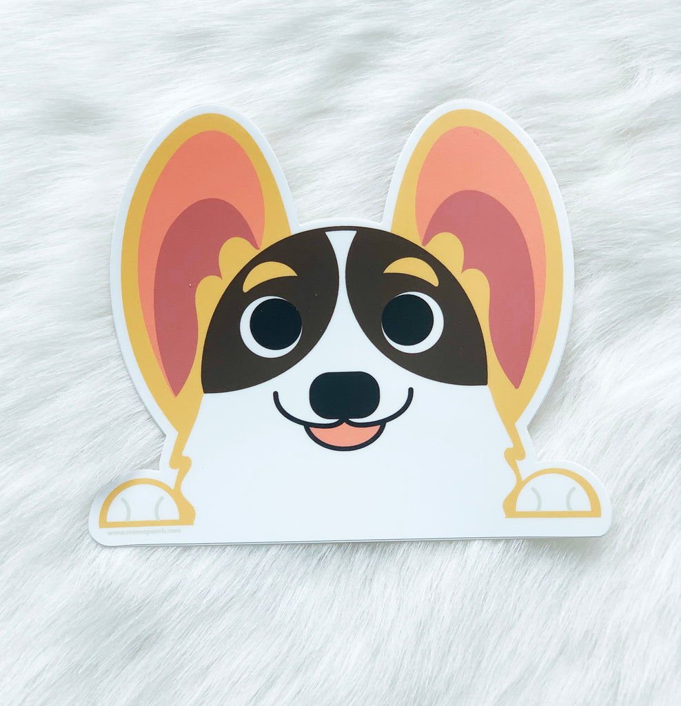 Hello! Corgi Vinyl Car Decals - Momo Patch