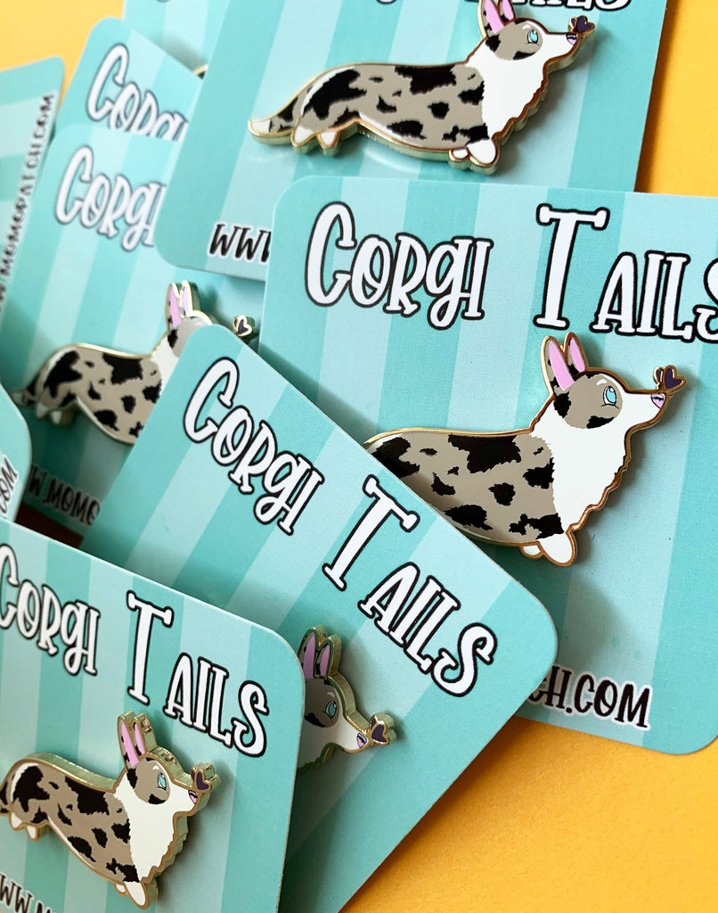 Corgi Tails Series 2 Hard Enamel Pins - Momo Patch