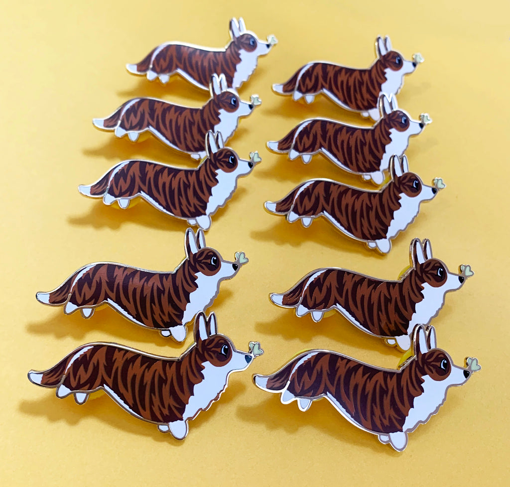 Corgi Tails Series 2 Hard Enamel Pins - Momo Patch