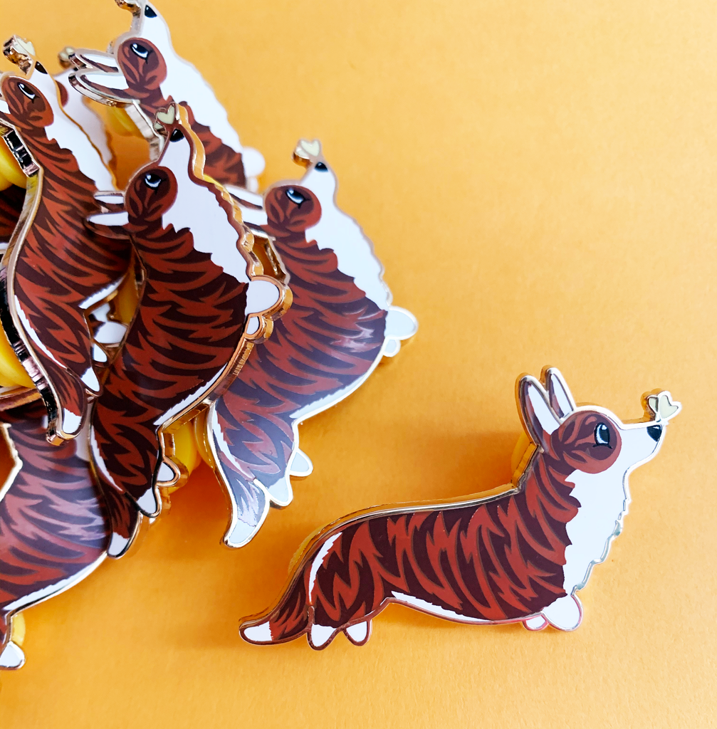 Corgi Tails Series 2 Hard Enamel Pins - Momo Patch