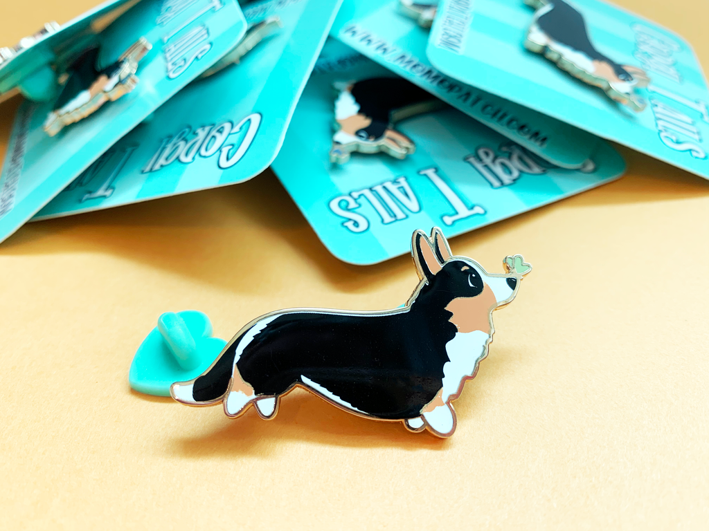 Corgi Tails Series 2 Hard Enamel Pins - Momo Patch